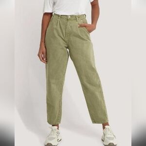 Mango Women's Regina Slouchy Jeans In Olive 4